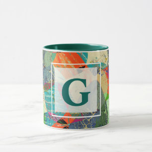 Grunge, abstract mug