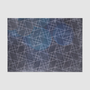 Grunge Abstract Texture Chic Weathered Silver Blue Tissue Paper