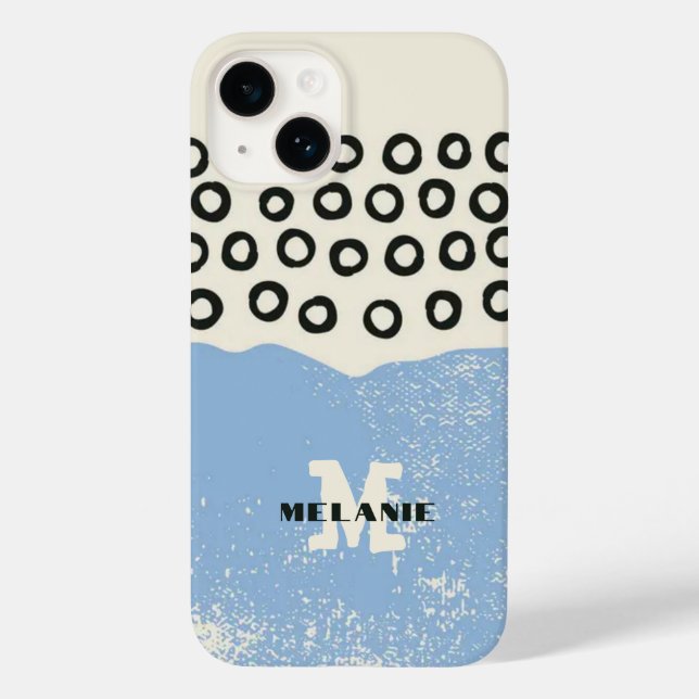 Grunge aesthetic abstract minimal Monogram Case-Mate iPhone Case (Back)