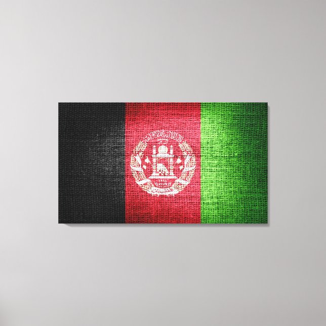 Grunge Afghanistan Flag Canvas Print (Front)