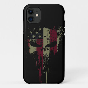 Grunge America skull Case-Mate iPhone Case
