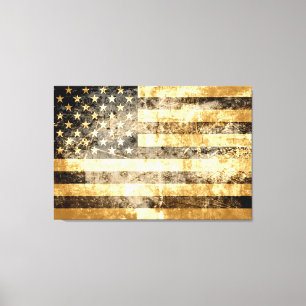 Grunge American Flag 3 Canvas Print