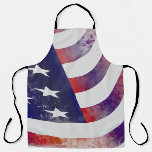 Grunge American Flag Apron