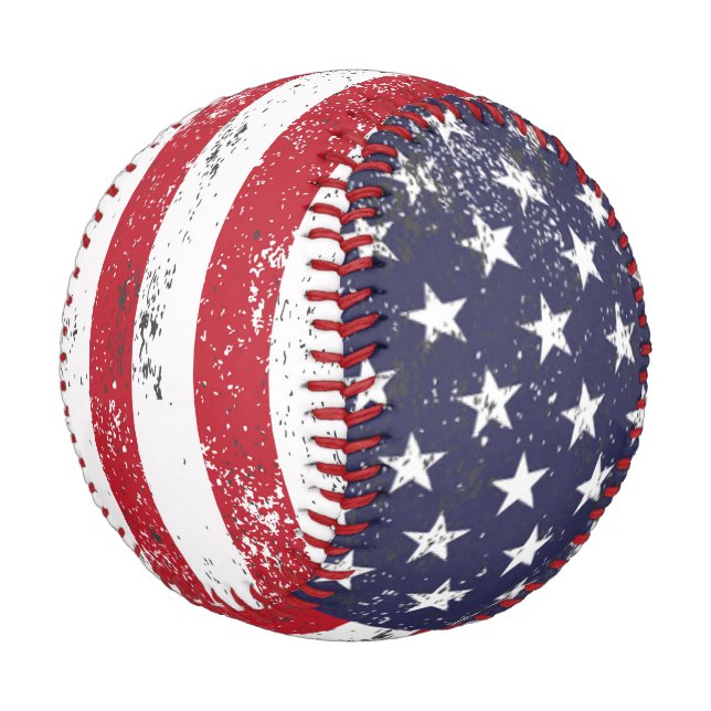 Grunge American Flag Baseball (Angled)