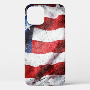 Grunge American flag iPhone 12 Case