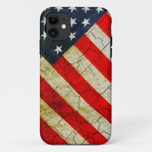 Grunge American flag iPhone 11 Case