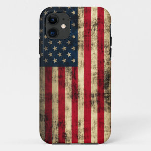 Grunge American Flag iPhone 11 Case