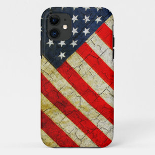 Grunge American flag iPhone 11 Case