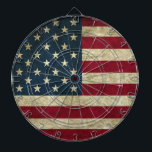 Grunge American Flag Dartboard<br><div class="desc">Grunge American Flag design. Perfect gift for home, office or decoration.</div>