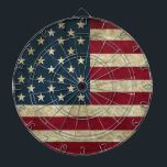 Grunge American Flag Dartboard<br><div class="desc">Grunge American Flag design. Perfect gift for home,  office or decoration.</div>