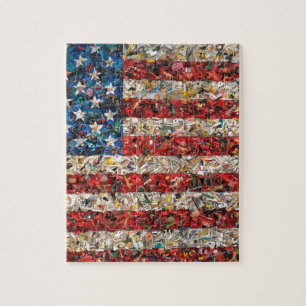 grunge american flag jigsaw puzzle