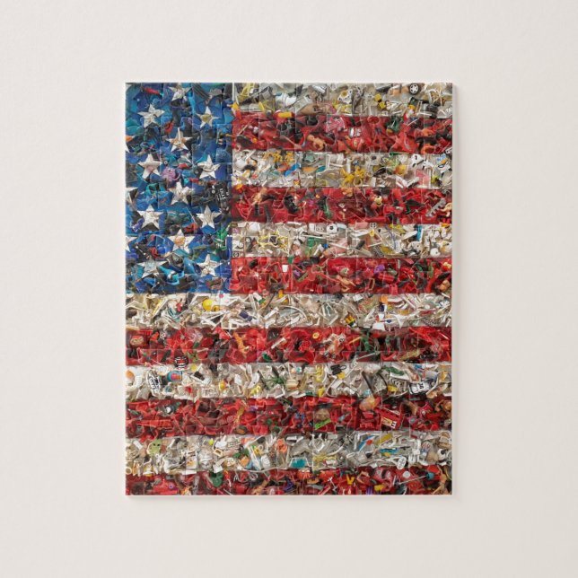 grunge american flag jigsaw puzzle (Vertical)