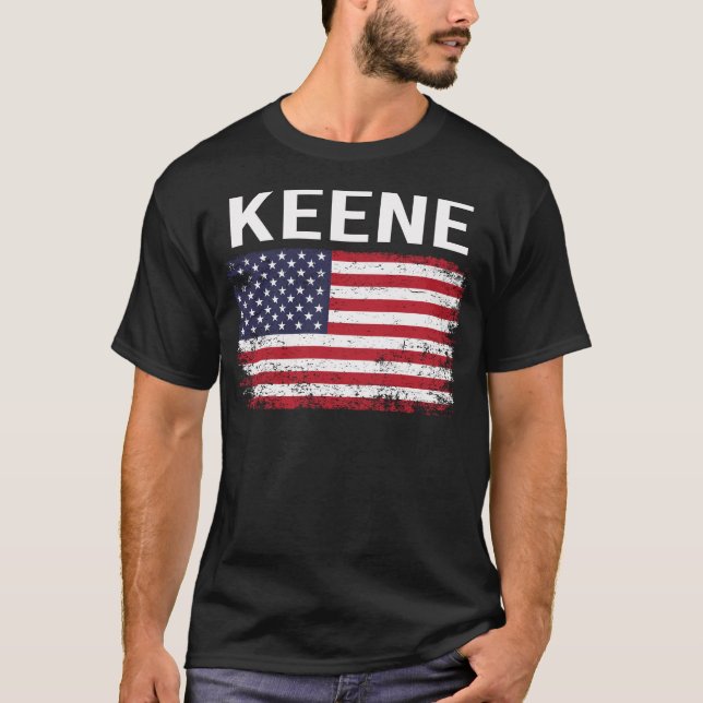 Grunge American Flag Keene T-Shirt (Front)