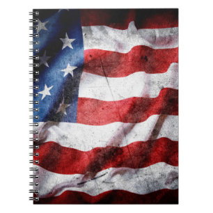 Grunge American flag Notebook