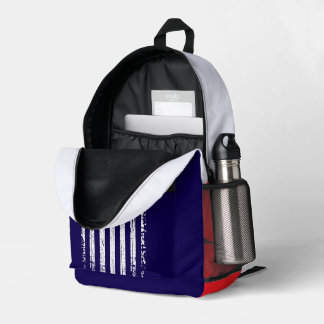 Grunge American Flag  Printed Backpack