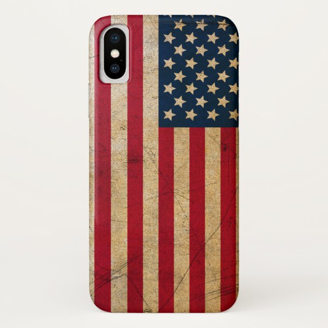 Grunge American flag USA Case-Mate iPhone Case (Back)