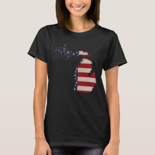 Grunge Americana Michigan T-Shirt