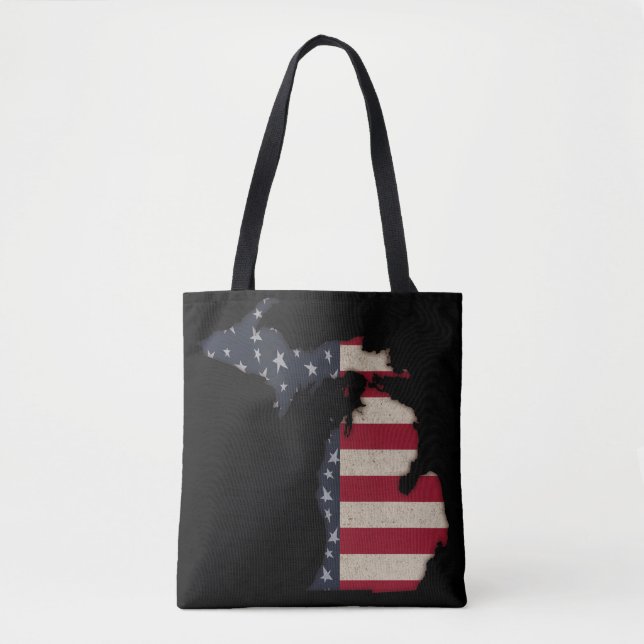 Grunge Americana Michigan | You Customise Tote Bag (Front)