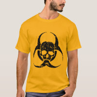 Grunge and Distressed Biohazard Symbol and a skull