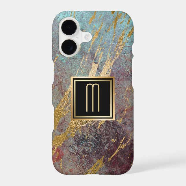 Grunge and Gold Monogram (Back)