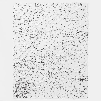 Grunge animal black and white ink splatter print fleece blanket