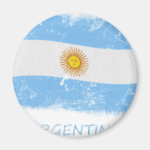 Grunge Argentina Flag Magnet