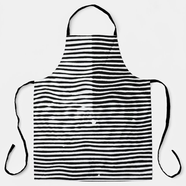 grunge art abstract rough random horizontal lines  apron (Front)
