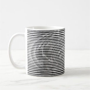 grunge art abstract rough random horizontal lines coffee mug