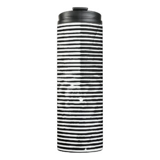 grunge art abstract rough random horizontal lines  thermal tumbler