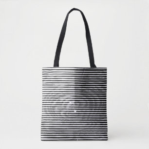 grunge art abstract rough random horizontal lines tote bag