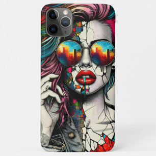 Grunge Art   Fractured Woman Abstract iPhone 11 Pro Max Case