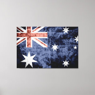 Grunge Australia Flag 2 Canvas Print