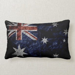 Grunge Australia Flag 4 Lumbar Cushion