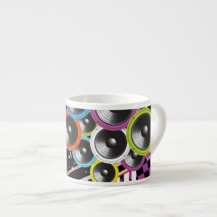 Grunge background espresso cup