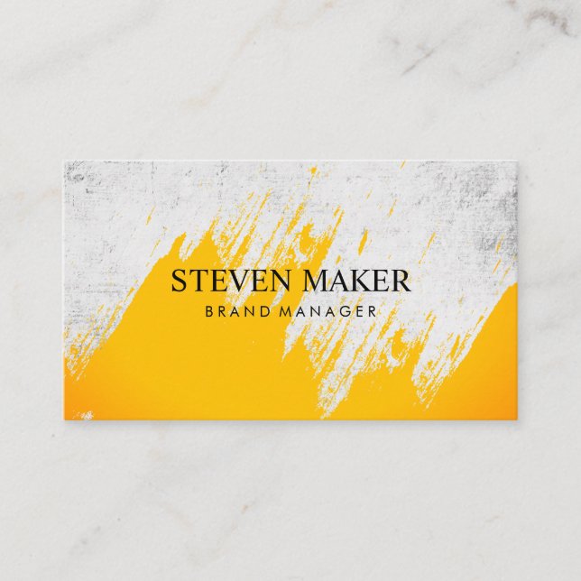 Grunge Background | Expressive Brushed Business Card (Front)