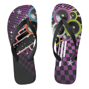Grunge background flip flops