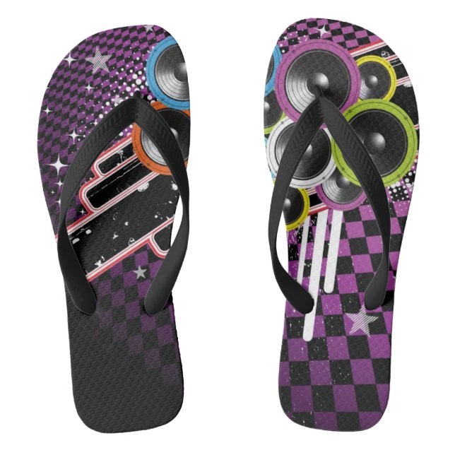 Grunge background flip flops (Footbed)
