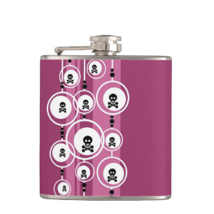 Grunge Background Hip Flask