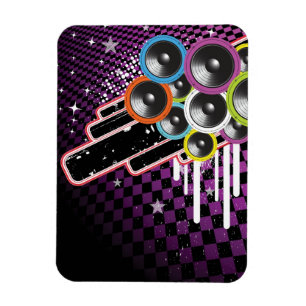 Grunge background magnet