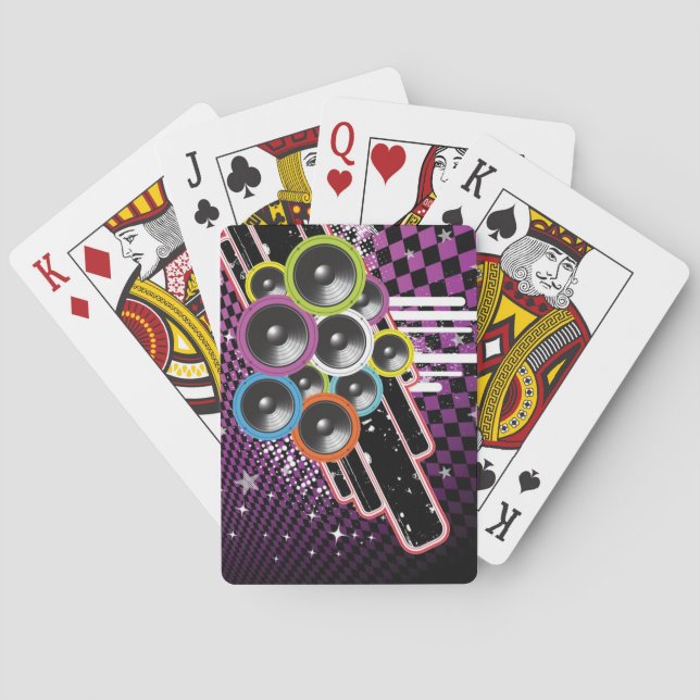 Grunge background playing cards (Back)