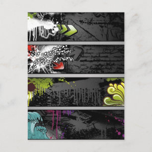 grunge-banners-vector postcard