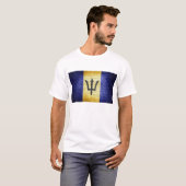 Grunge Barbados Flag T-Shirt (Front Full)