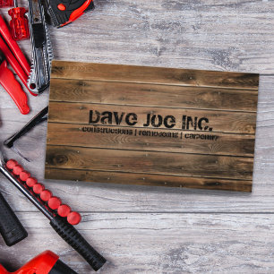 grunge barn wood  Construction Carpentry Business Card