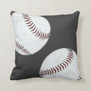 grunge baseball balls pillow
