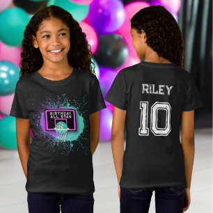 Grunge Basketball Paint Splatter Birthday All Star T-Shirt