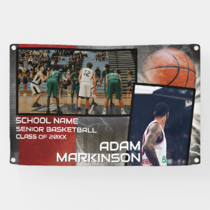 Grunge Basketball Senior Sport Banner
