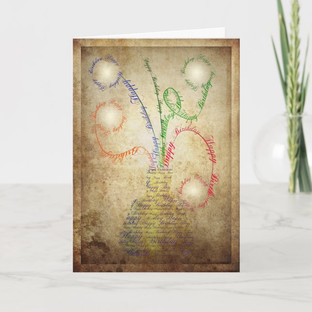 Grunge birthday card (Front)