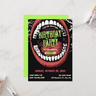 Grunge birthday party invitation