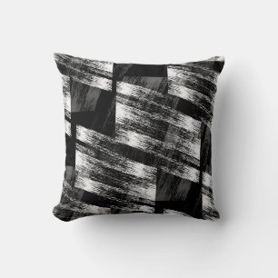 Grunge black and white abstraction. cushion