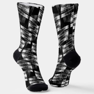 Grunge black and white abstraction. socks